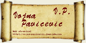 Vojna Pavičević vizit kartica